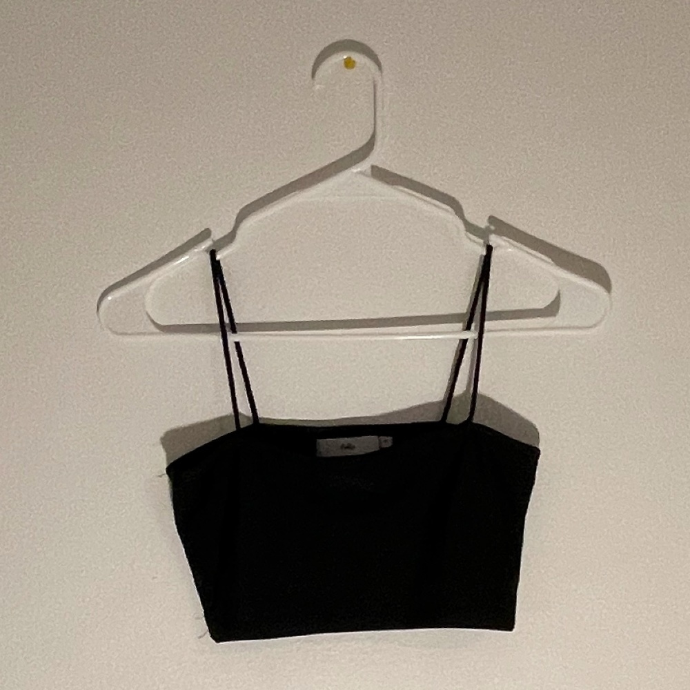 Adika Black Cropped Tank Top